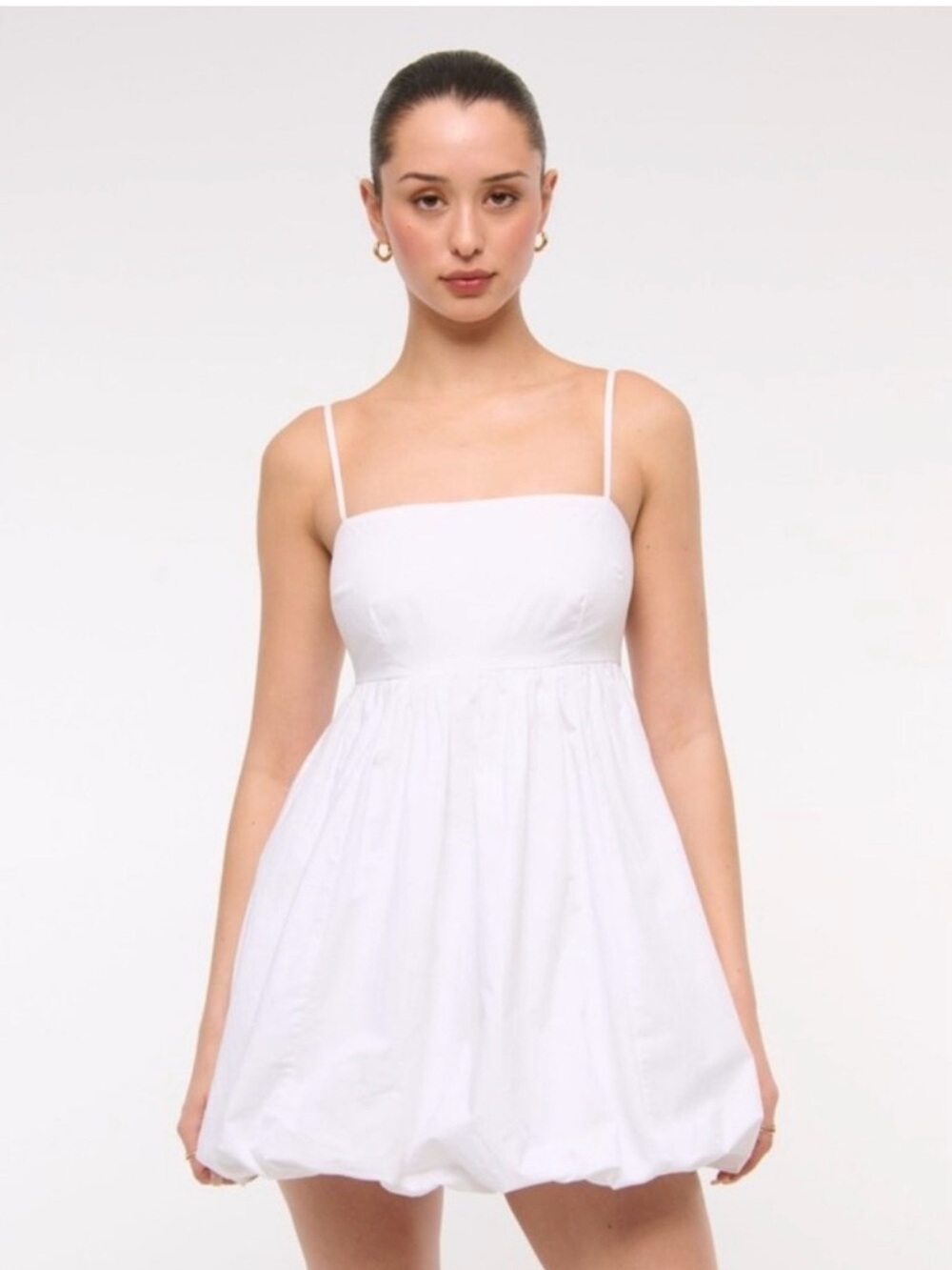 Abercrombie & Fitch White Spaghetti Strap Mini Dress